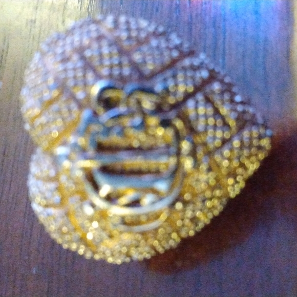 Vintage Christian Dior heart pin brooch signed Chr Dior made in Germany - Picture 4 of 12